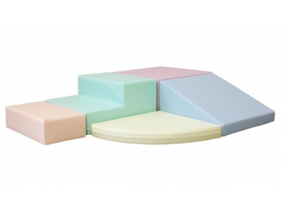 Soft Play foam blokken set 9, 5-delig, pastel