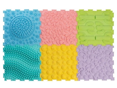 Sensorische massage puzzelmatten, 6-delig