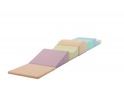 Soft Play foam speelblokken set 17, 7-delig, pastel